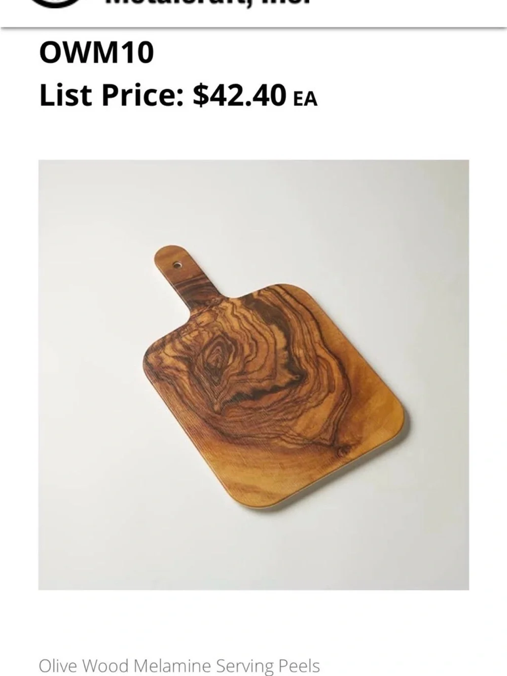 Set Of 2 American Metalcraft Serving Boards Farmhouse Decor Olive Wood